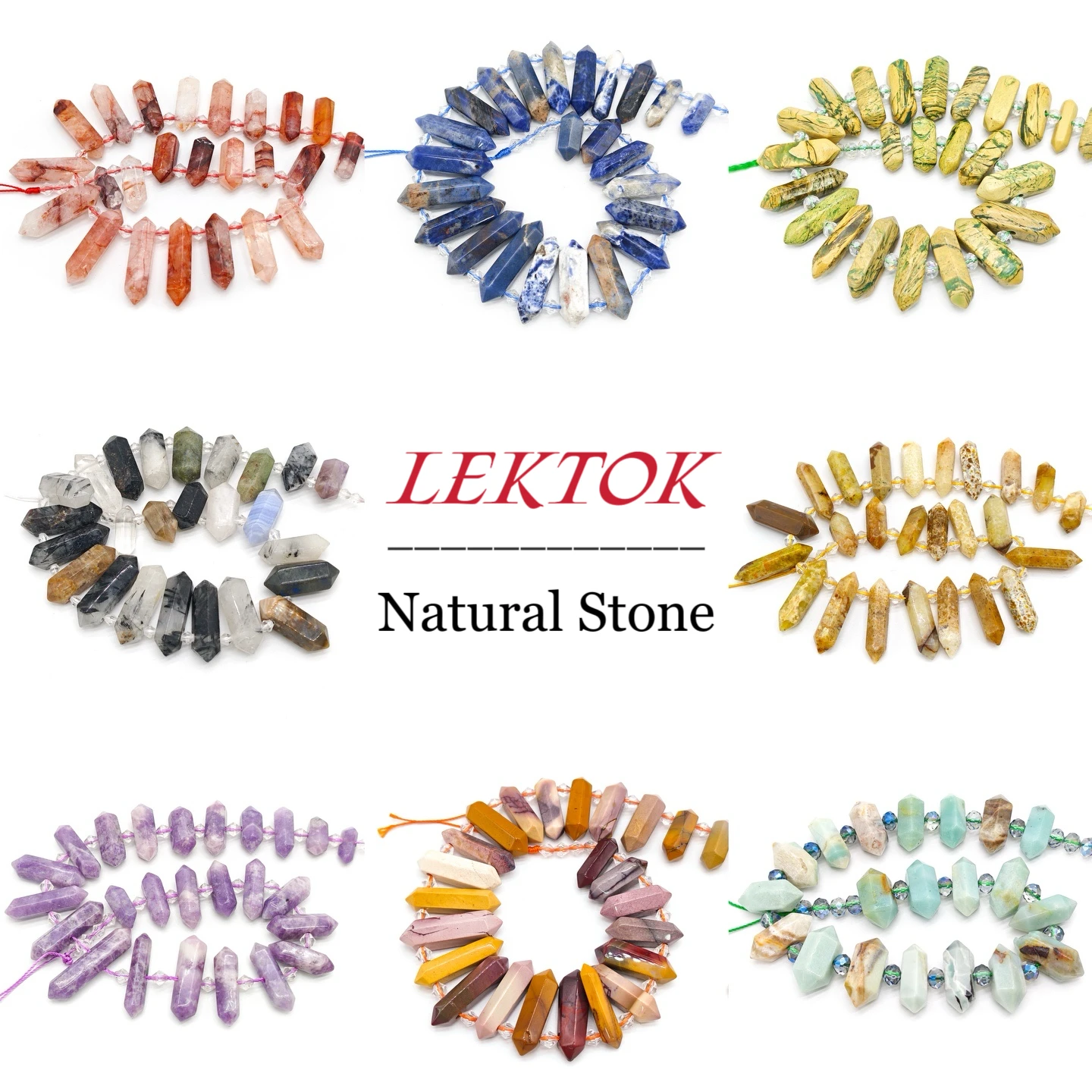 

High - Quality Jewelry DIY Accessories: Natural Crystal & Agate, 22 - 40mm Diameter, 15 - Inch Length, Unique Shapes