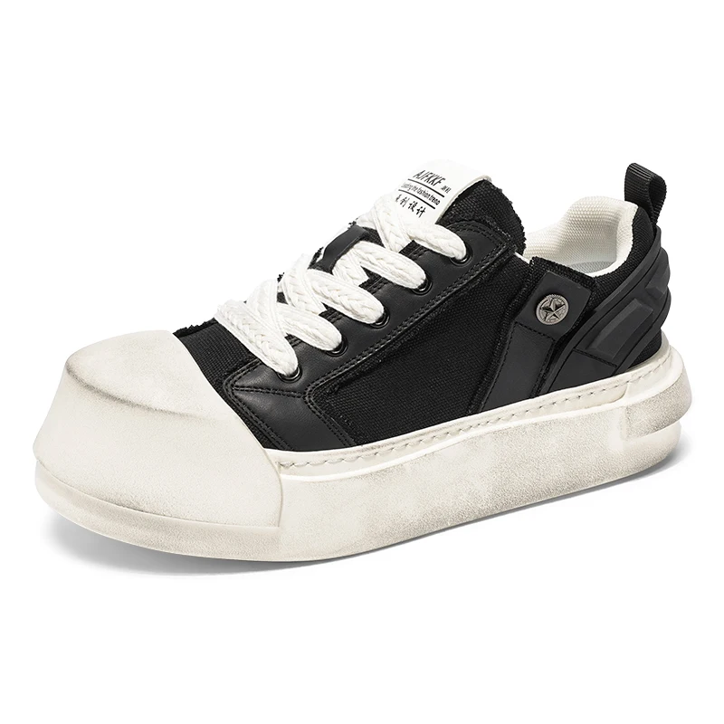 

Outdoor men's sports board shoes, trendy shoes, motorcycle thick soled low cut fashionable casual shoes