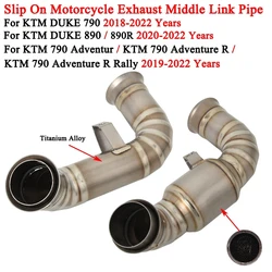 Slip On For KTM DUKE 790 Duke 890 / 890R 18-22 KTM 790 Adventur R Ktm790 R Rally 2019-2022 Motorcycle Exhaust Middle Link Pipe