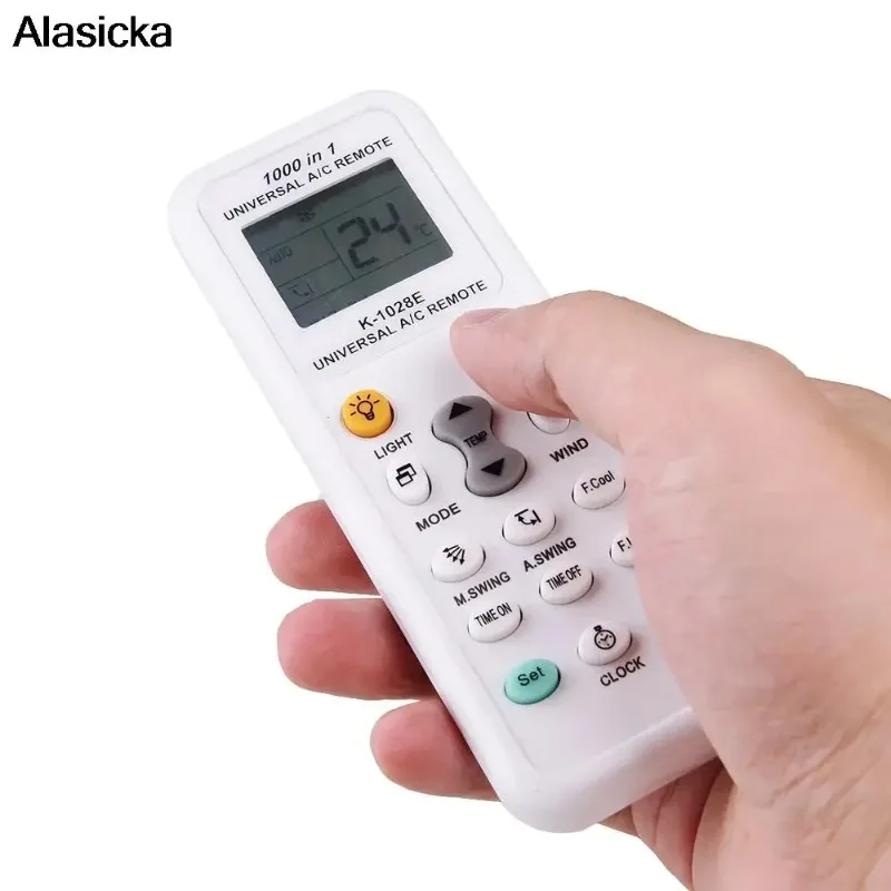 

K-1028E Low Power 1pc White Universal 1000 in 1 K-1028E LCD Low Power Consumption Air Condition A/C Remote Control Controller