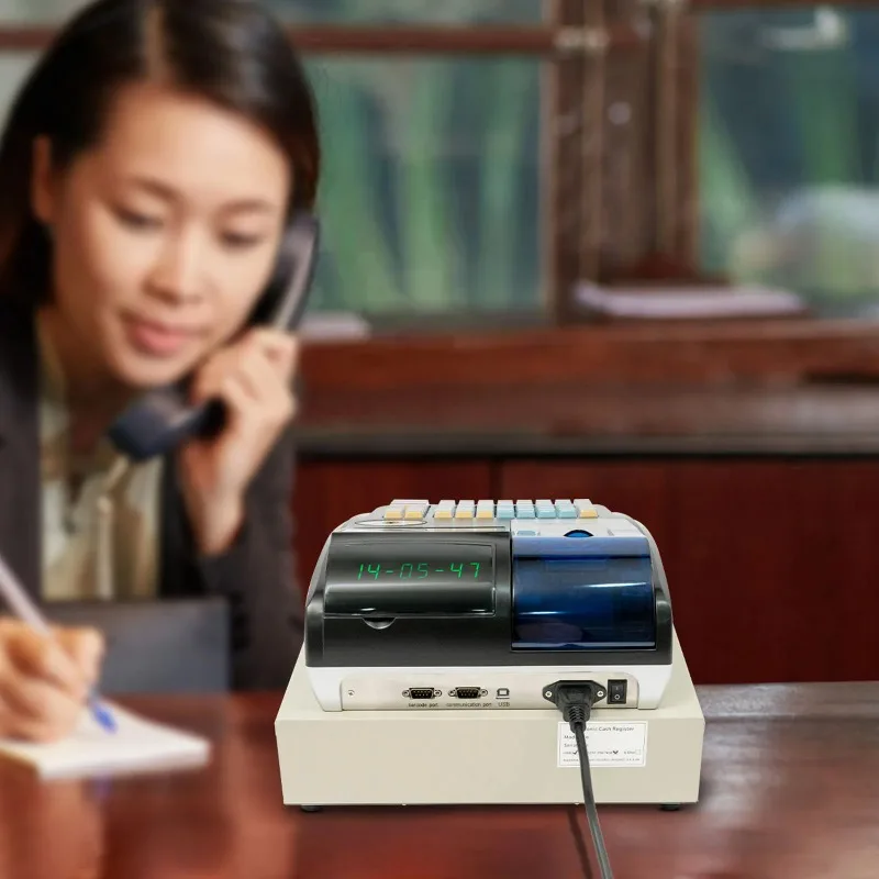 Multifunctional Electronic Cash Register POS System Thermal Printer LED Display Cashier Machine for Small Business
