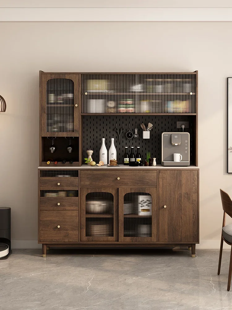 

Retro Style Design Wine Cabinet Solid Wood Construction Storage Sideboard Wine Cabinet Lemari Sudut Vitrinas Home Bar Gadgets