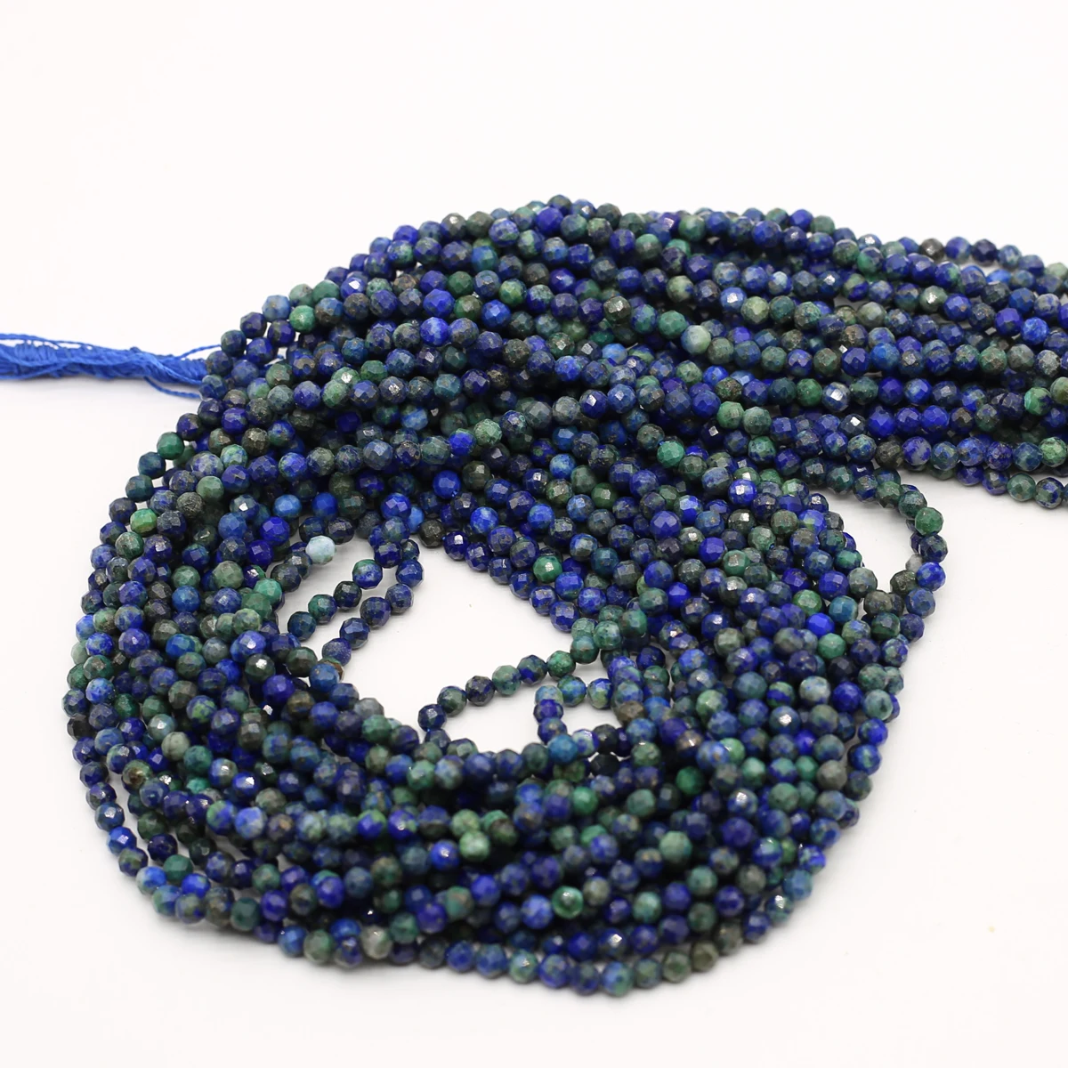 Natural Stone Faceted Beaded Lapis Lazuli Gemstone Isolation Loose Beads for Jewelry Making Diy Necklace Bracelet Accessories