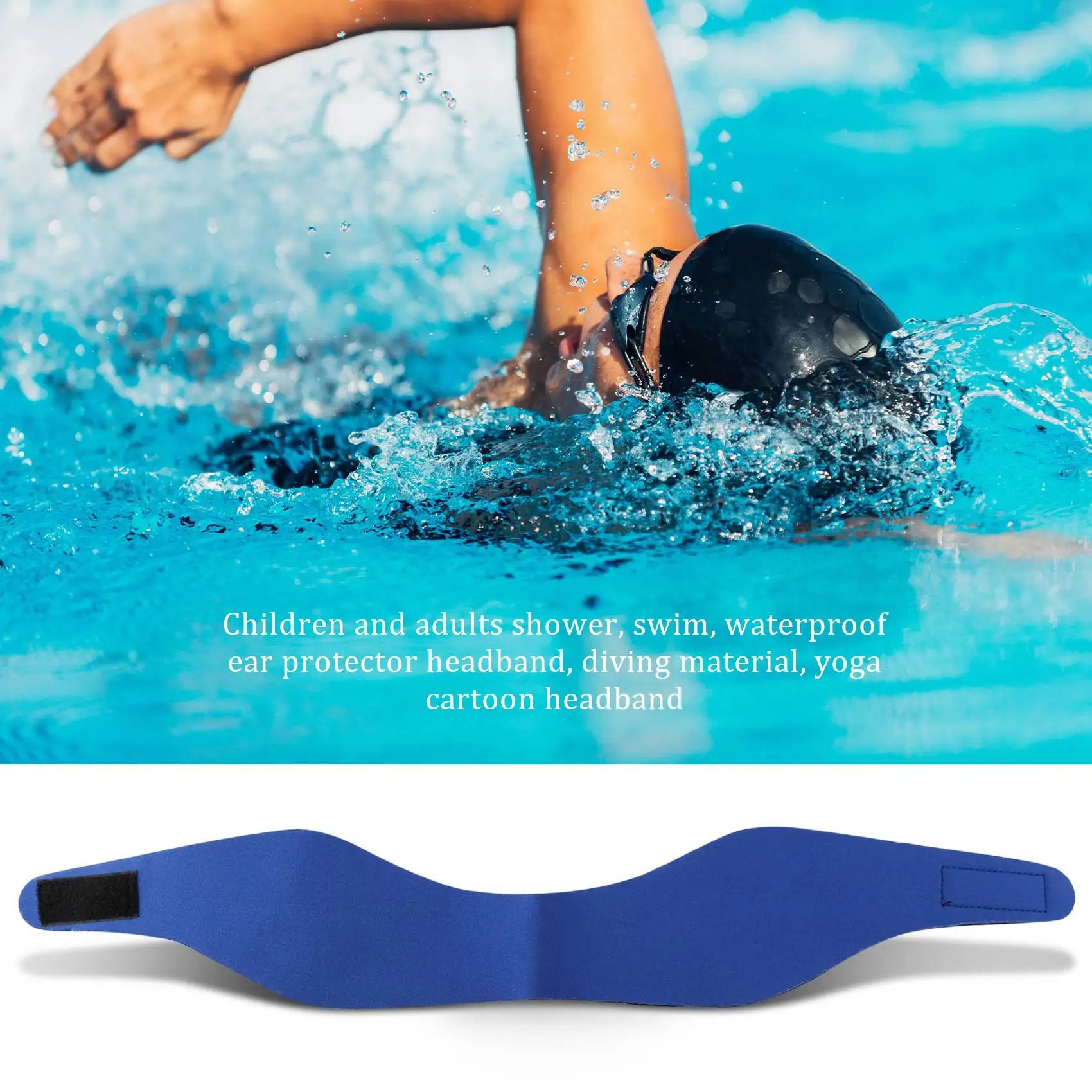 Swimming Ear Hair Band For Women Men Adult Children Neoprene Ear Band Swimming Headband Water Protector Gear Head