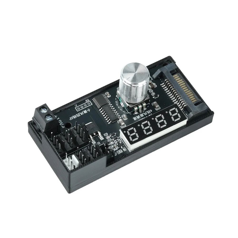 Silent Operation Cooling Controller 6 Channel Fan Controller Fan Control System Manual Override Function Real Time Display