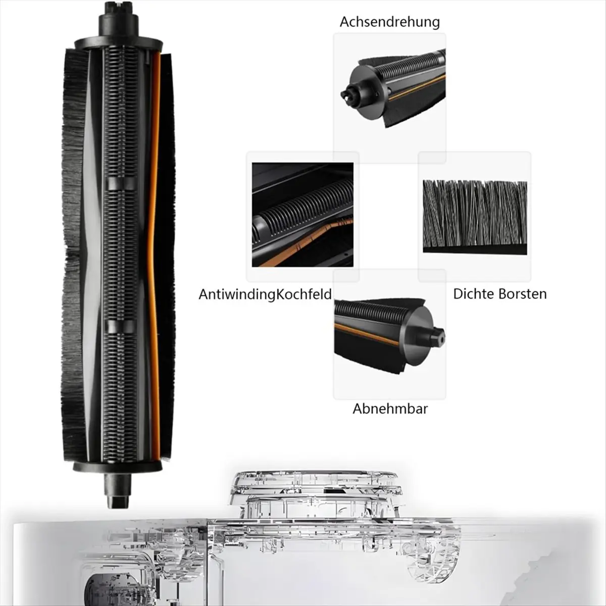 A764U Aug. Tricut Brush for X40 Ultra / X30 Ultra / S30 Ultra / S30 Pro Ultra / L40 Ultra / L30 Ultra Vacuum Cleaner Parts
