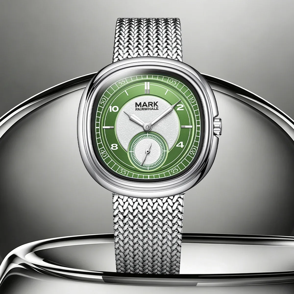 MARK FAIRWHALE 5085 Top Brand Men's Watch New Quartz Wristwatch Luminous Dial Ultra Thin Steel Band Waterproof Watch for Man