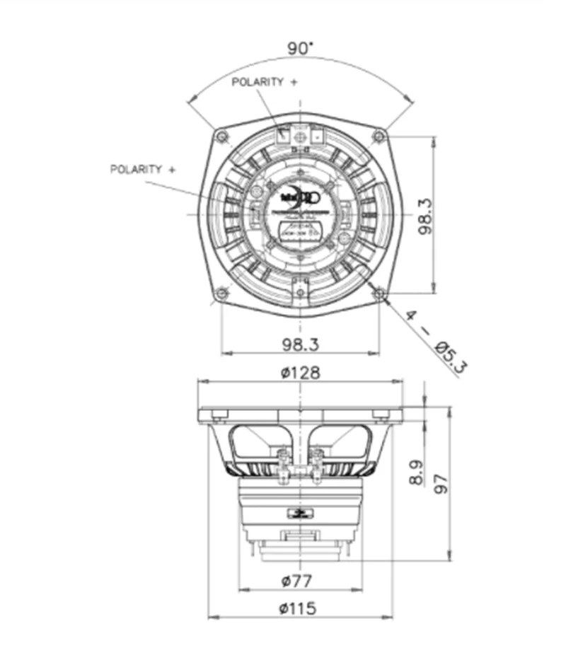 Оригинальный Неодимовый магнитный коаксиальный динамик 5HX140 5 "- 120 Вт-91 дБ с звуковой катушкой 37 мм 8 Ом (1 шт.)