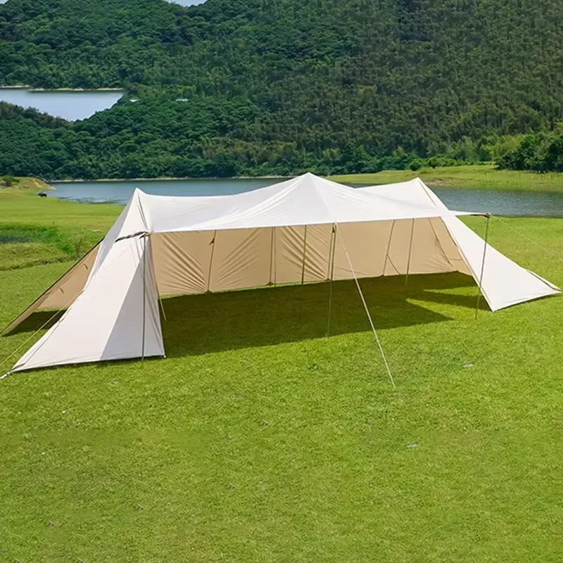 Multifunctional Lightweight Hammock Tarp Tent Large Waterproof Camping Rain Shelter Portable Outdoor Canopy Awning for Hiking
