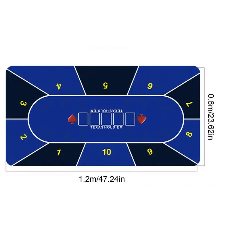 60x120cm tappetino da Poker professionale Texas Holdem Pokers tovaglia portatile in gomma impermeabile Poker Table Cover tappetino da gioco da tavolo