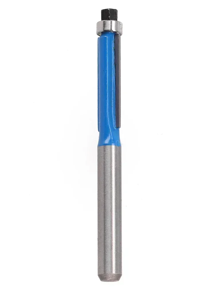 Flush Trim Router Bit Flush Trim Bit Trimming Blade Woodworking Alloy Steel Router Bit Top Bearing Router Bit Blue