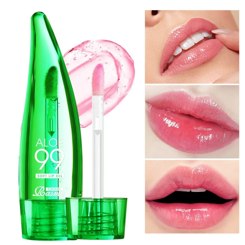 Gloss Labial Hidratante CHOOSE RASME com Aloe Vera, Sensação Quente, Mudança de Cor, Longa Duração, Óleo Labial Hidratante