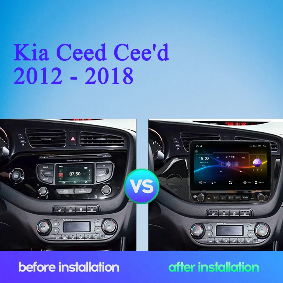 8G+128G Android 14 Car Radio Stereo Audio Multimedia DVD Player For Kia Ceed Cee'd 2012-2018 Carplay Auto car intelligent system