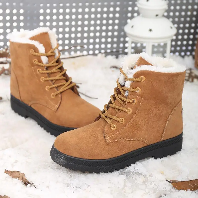 2023 Winter snow boots female velveteen anti-skid warm student short boots big size cotton shoes for women big size