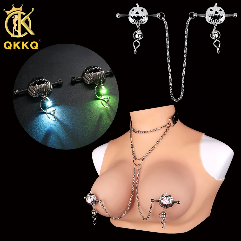 QKKQ Teasing Sex Toys Stainless Steel Nipple Clamp Restraints Nipples Clip Body Stimulation Women Men Halloween Toy For Couple