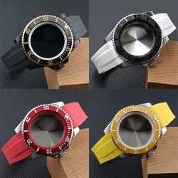 40.5mm silver/black GMT case with badge ring, stainless steel waterproof fitting NH34 N H35 NH36 movement case 20mm strap