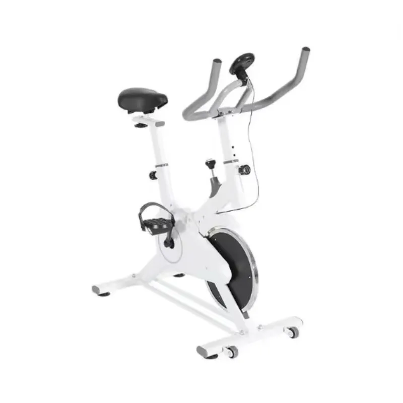 New Arrival Indoor Spin Bike，White with Table Heart Rate Bluetooth，Exercise for Weight Loss: Aerobic Workouts and Spin Bikes