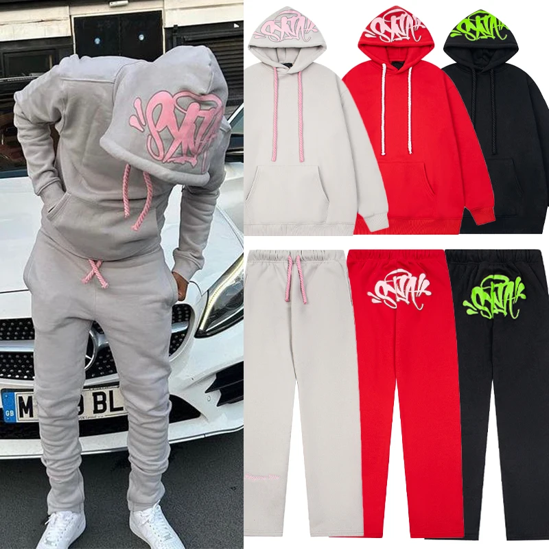 

Fashion Street Casual Tracksuits Tops Long Pants Autumn Winter Cotton Hip Hop Men Women Unisex Hooded Sweatshirt Sports Trousers