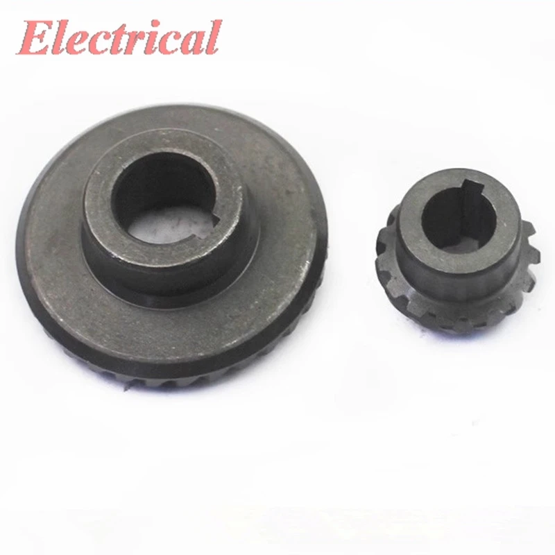 1set Used For 125 150 Angle Grinder Bevel Gear 32 Teeth(14mm ID 47mm OD 4mm Keyslot) 15Teeth(10mm ID 24.6mm OD 3mm Keyslot)