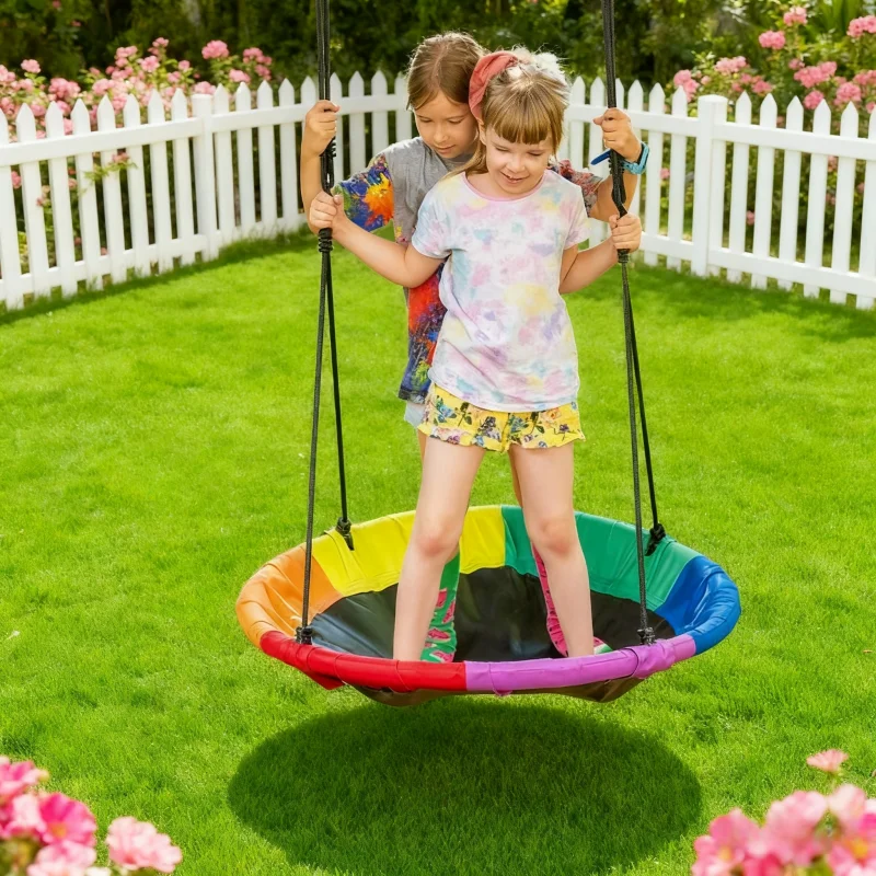 Garden Hammock Indoor Suspended Swing For Kid Hanging Rocking Chair Outdoor Oxford cloth is strong and wear-resistant Swing image 4