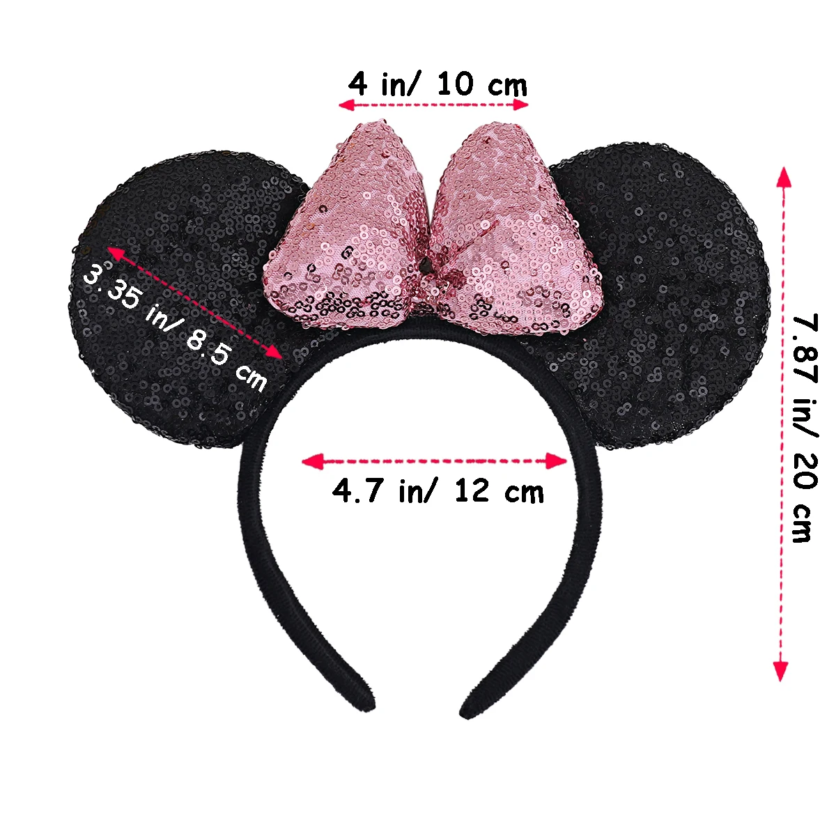 Popular Mouse Ears Headband Women Sequin Ears Hairband Festival Party Popular Character Headband Girls Hair Accessories Headwear