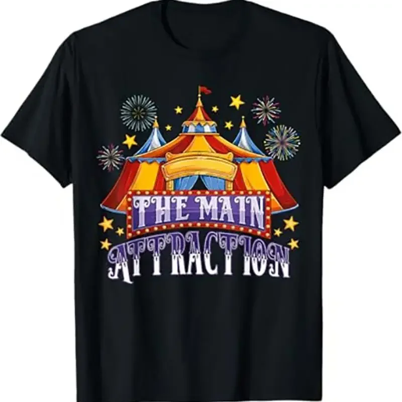 The Main Attraction Circus Theme T Shirt Fun Carnival Design