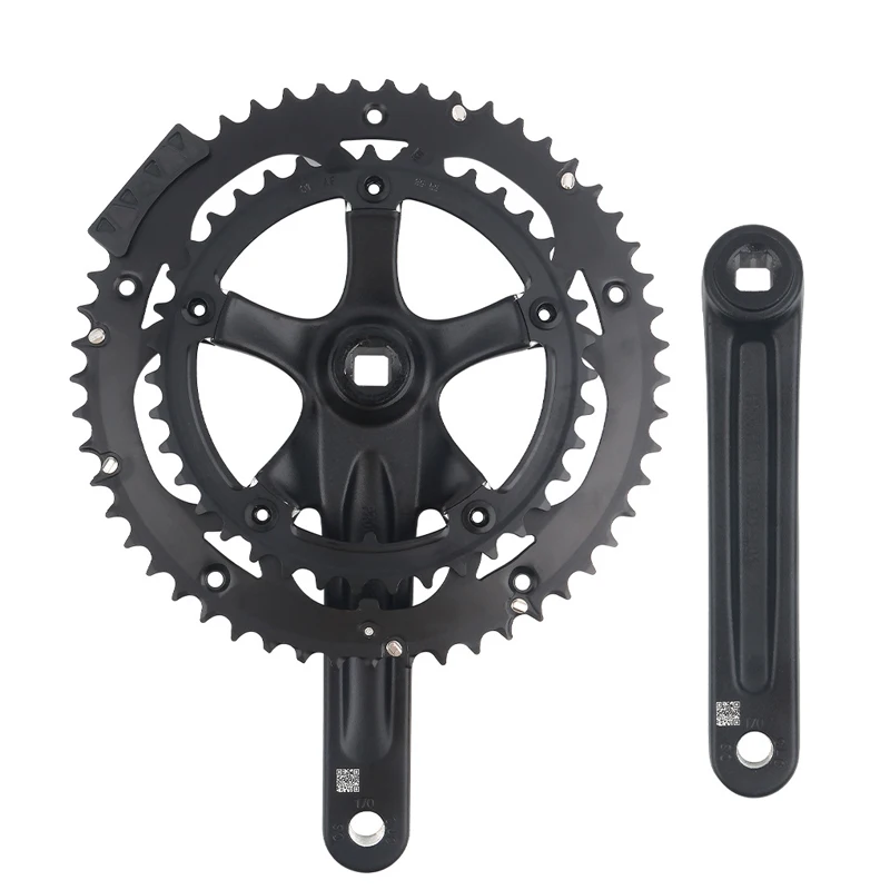 Prowheel 521 Square Hole Rennrad-Scheibenbremskurbeln 130 BCD Aluminium Doppelkettenblatt Fahrradkurbelsatz 39/53T für Falträder – Detail 4