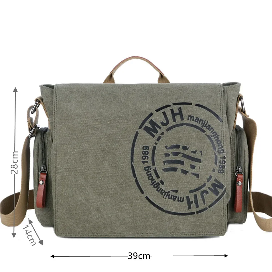 Men\'s Fashion Canvas Shoulder Bags Business Travel Crossbody Bags Men Messenger Bags Briefcase Men Handbag Tote bolso hombre sac