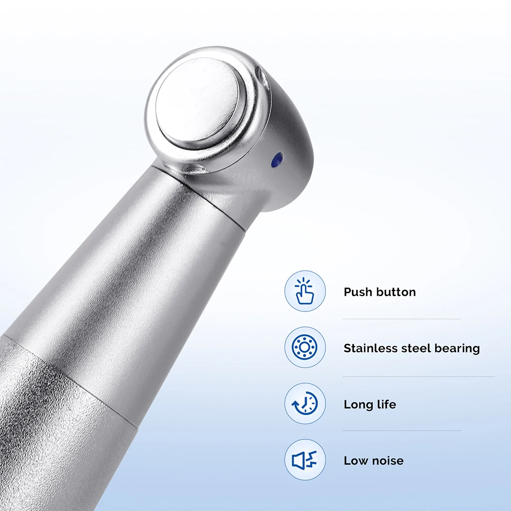 AZDENT Dental LED Niedrigdrehzahl-Winkelstück 1:1/20:1 mit Glasfaser und abnehmbarem Kopf, Zahnmedizinisches Instrument 202C – Detail 6