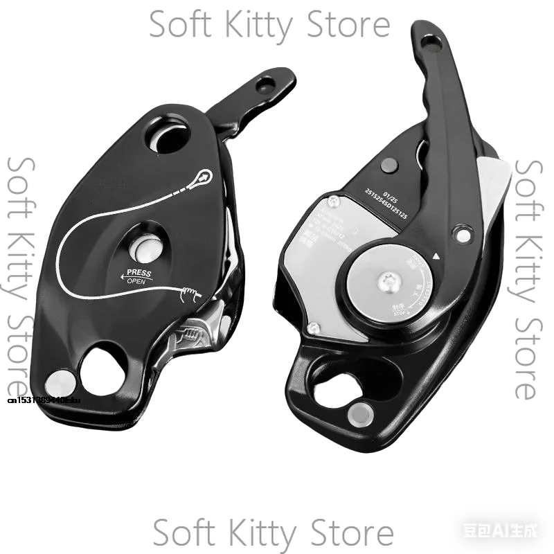Descender 250kg , Anti-panic Cam Manual Control, Outdoor Climbing Downhill, Aerial Work Protection, Descender