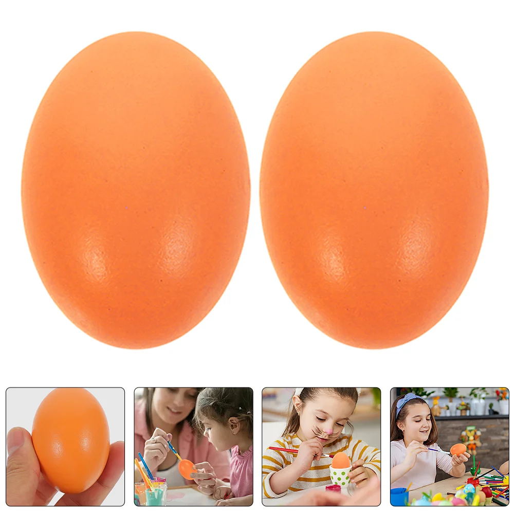 6 Pcs Imitation Eggs Decor Simulation Pretend Play Toys Fake Artificial Wood Decorate Chicken Child