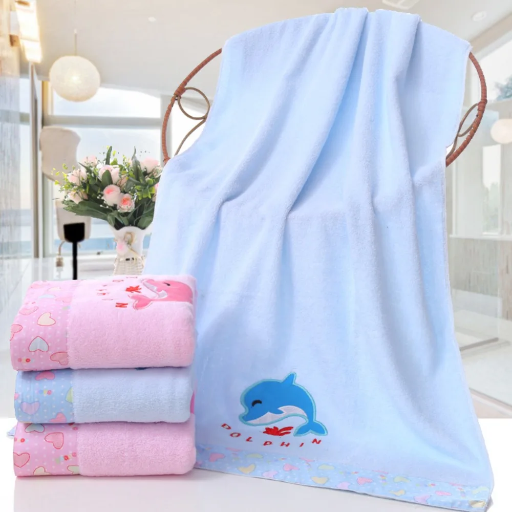 

Children's Cartoon Printed Towel Baby Pure Cotton Absorbent Bath Towel Home Shower Soft and Comfortable Bath Towel
