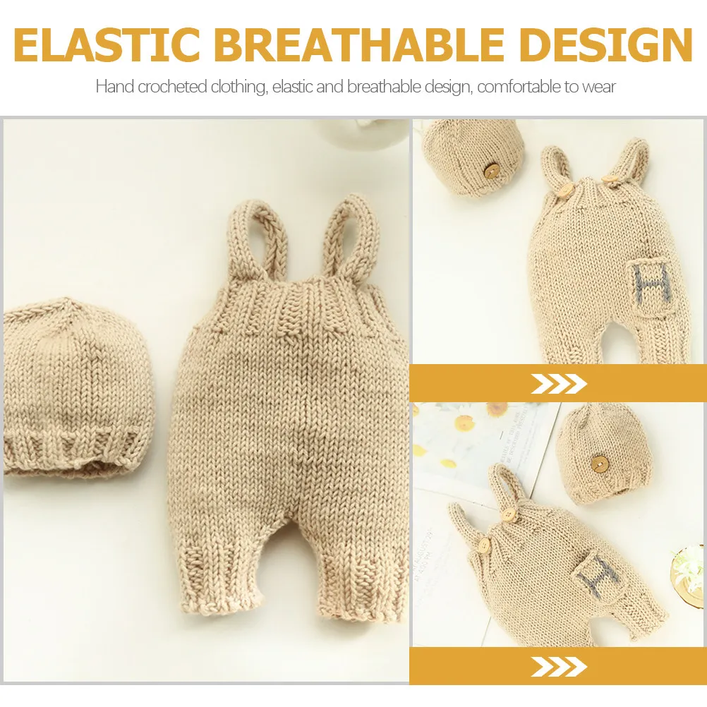 1Set Kids Suspender Costume Baby Kit with Hat Newborn Photography Outfit Infant Suspender Prop Suitable for Baby Shower