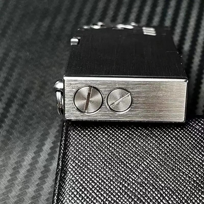 2024 Handmade Brass Mechanical Automatic Ignition Gasoline Lighter and Titanium Alloy Material Gift Box