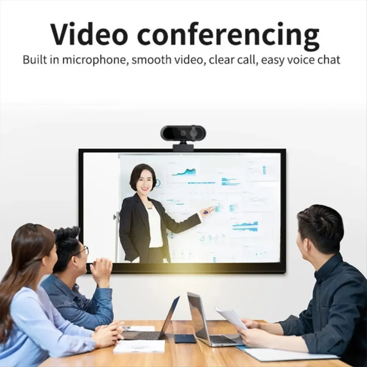 DT81 4K Autofocus Webcam 30fps Full HD Microphone for Gaming Live Video Calling Meeting Driver Free USB Plug Laptop PC Work