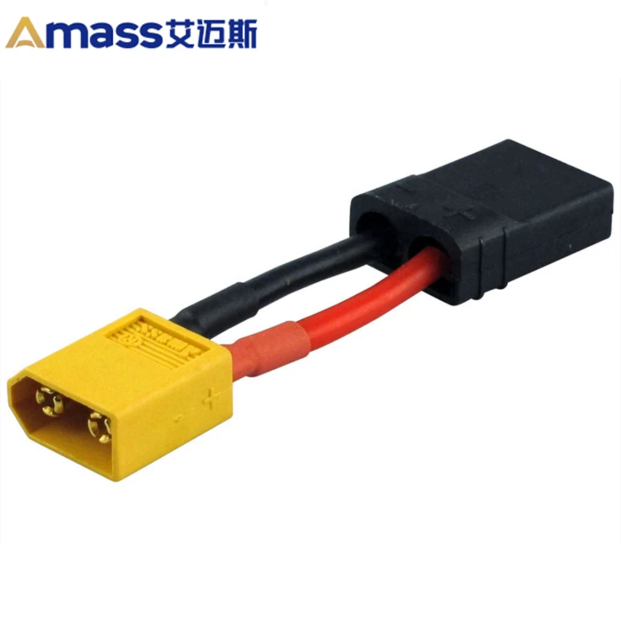 Free Shipping Amass Xt60 to Trx Female to Male Conversion Charger Cable 14awg for Rc Model Airplane Multicopter