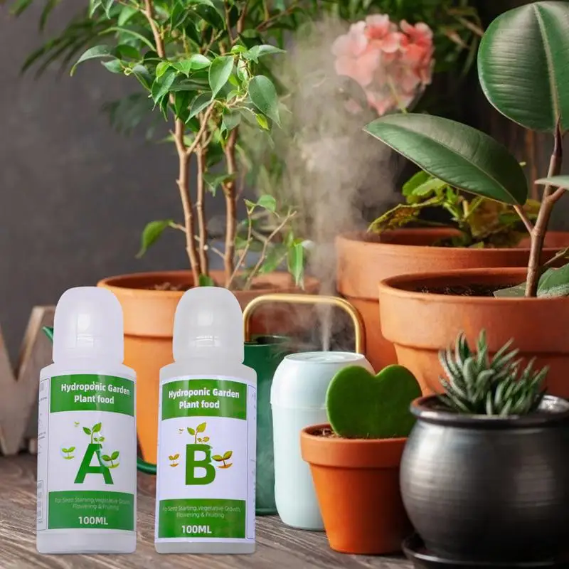 Hydroponic Plant Nutrient Solution Fertilizer AB Kit Indoor Garden Soilless Planting Vegetable Fruit Flower Plants Food Solution