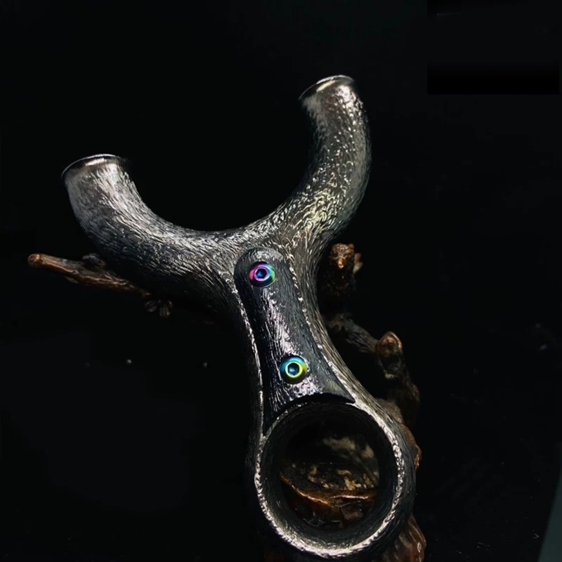 Outdoor Portable EDC Titanium Alloy Tc21 Carving Mini Slingshot Tool