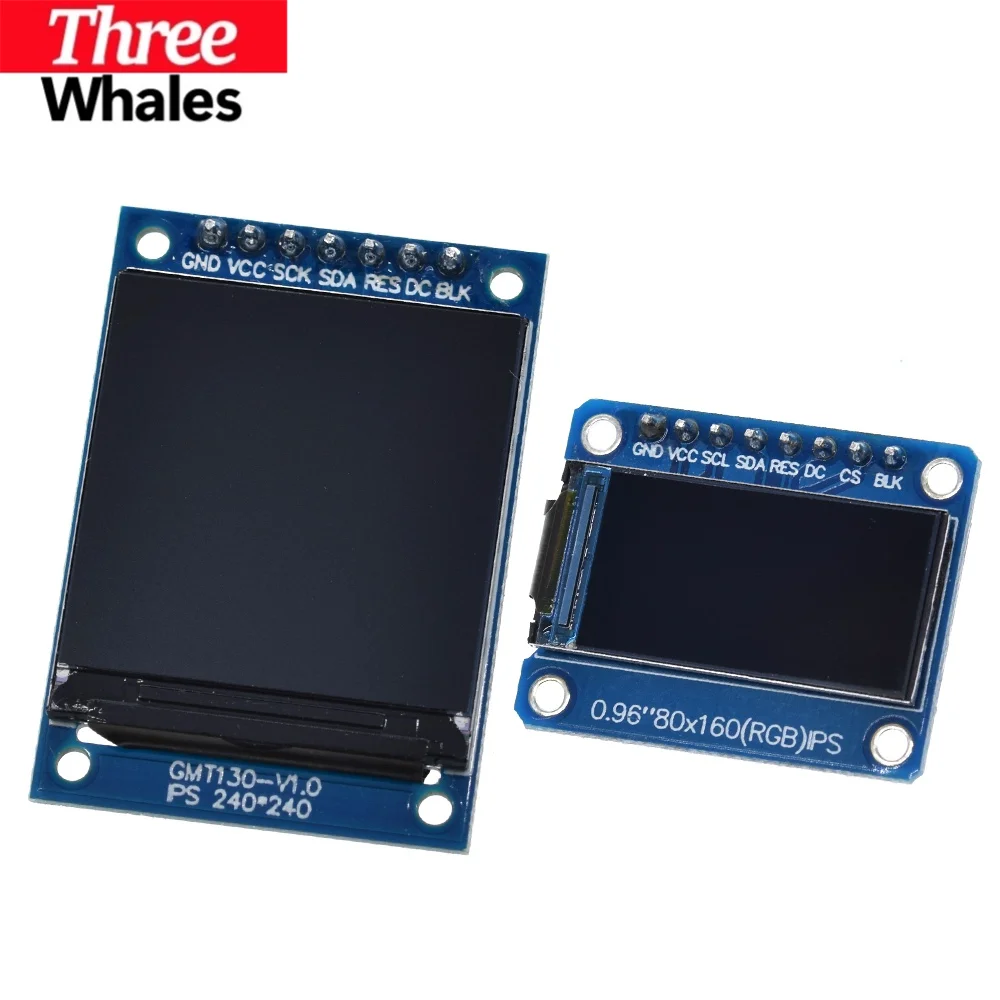 THR TFT Display 0.96 / 1.3 inch IPS 8P/7P SPI HD 65K Full Color LCD Module ST7735 Drive IC 80*160 (Not OLED) For Arduino