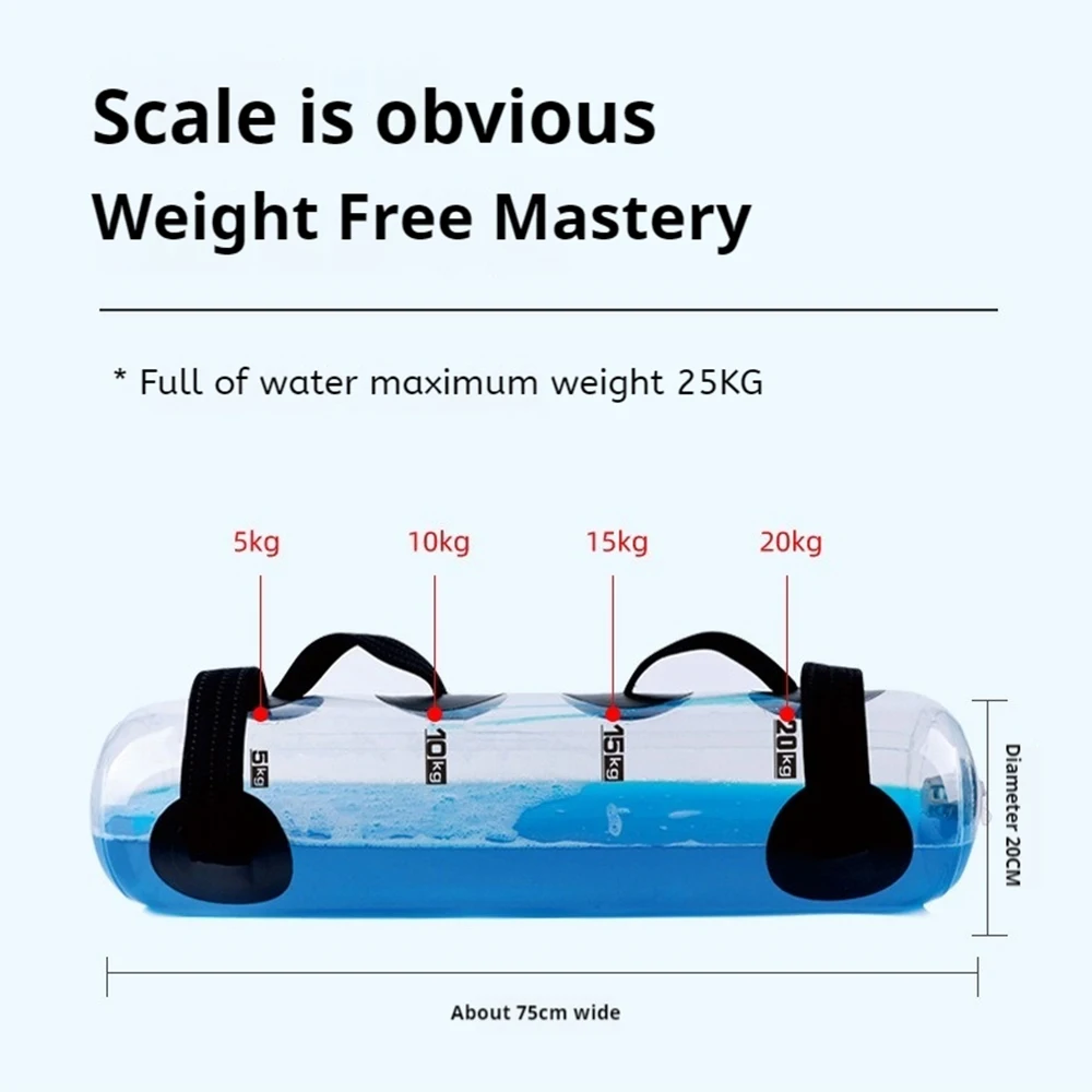 5-35KG Multifunctional Inflatable WaterฉีดSandbag 1mmPVCฟิตเนสน้ํากระเป๋าอุปกรณ์รับน้ําหนักปรับน้ําหนักได้