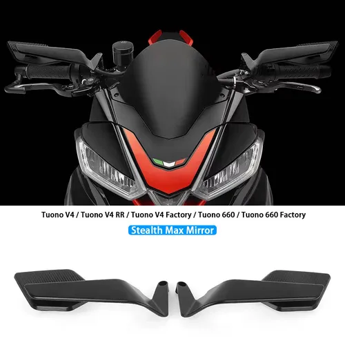 Aprilia Tuono V4 RR TUONO 660 공장 새로운 스텔스 맥스 미러 조정 가능한 오토바이 액세서리 사이드 백미러