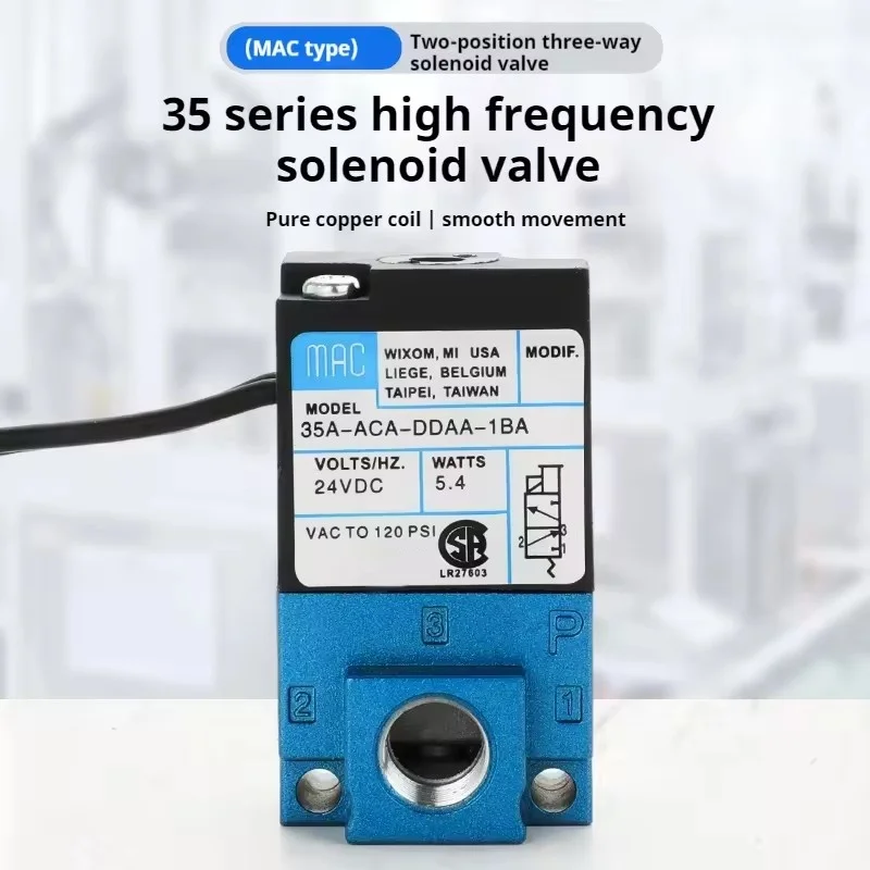 صمام الملف اللولبي عالي التردد MAC نوع 35A يعمل بالطيار 12/24 فولت 5.4 وات 12.7 وات #2