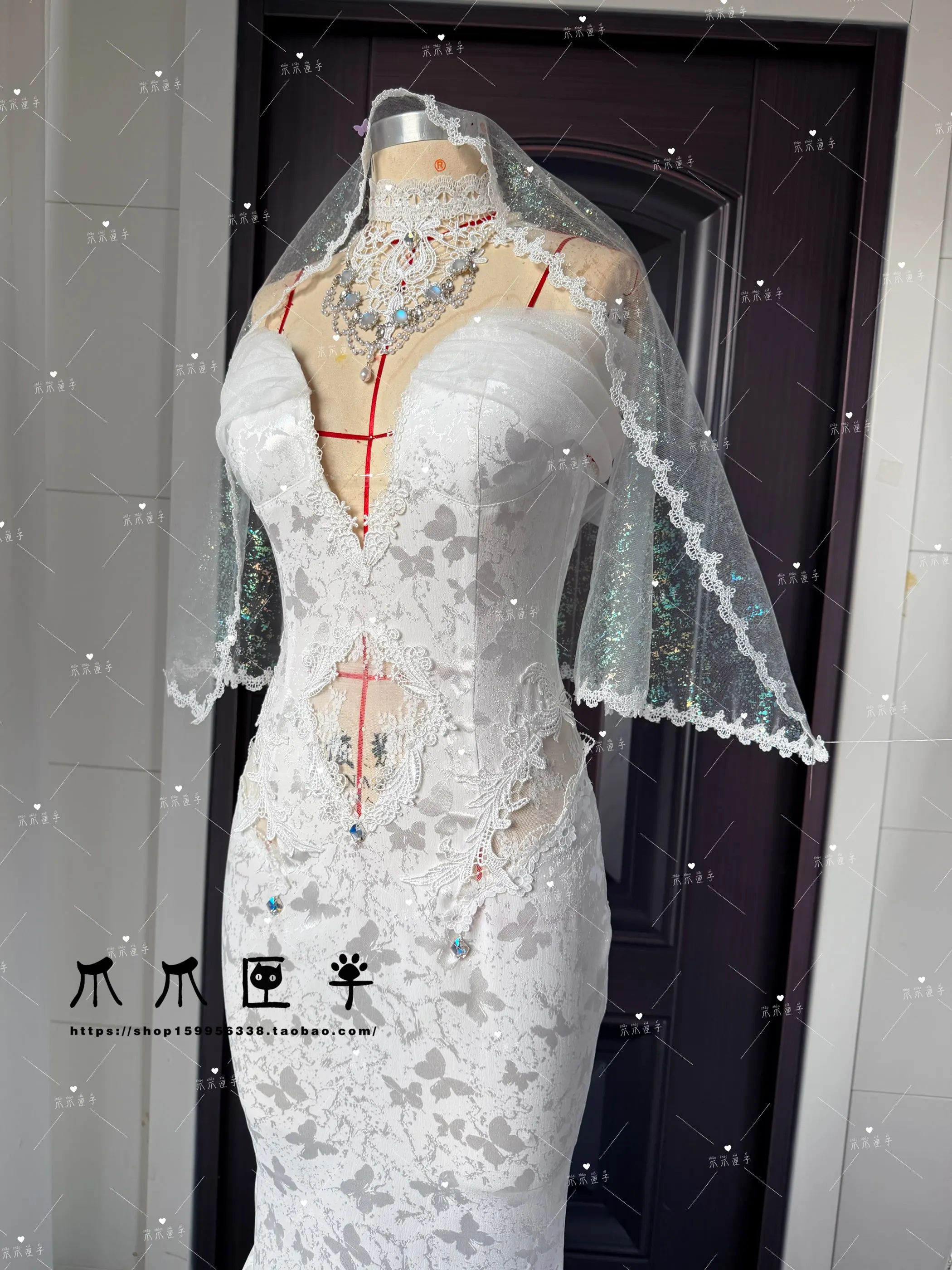 Azur Lane Cosplay Costume USS Kearsarge Women White Role Playing Gorgeous Wedding Dress Headwear Necklace Halloween Party New view 3