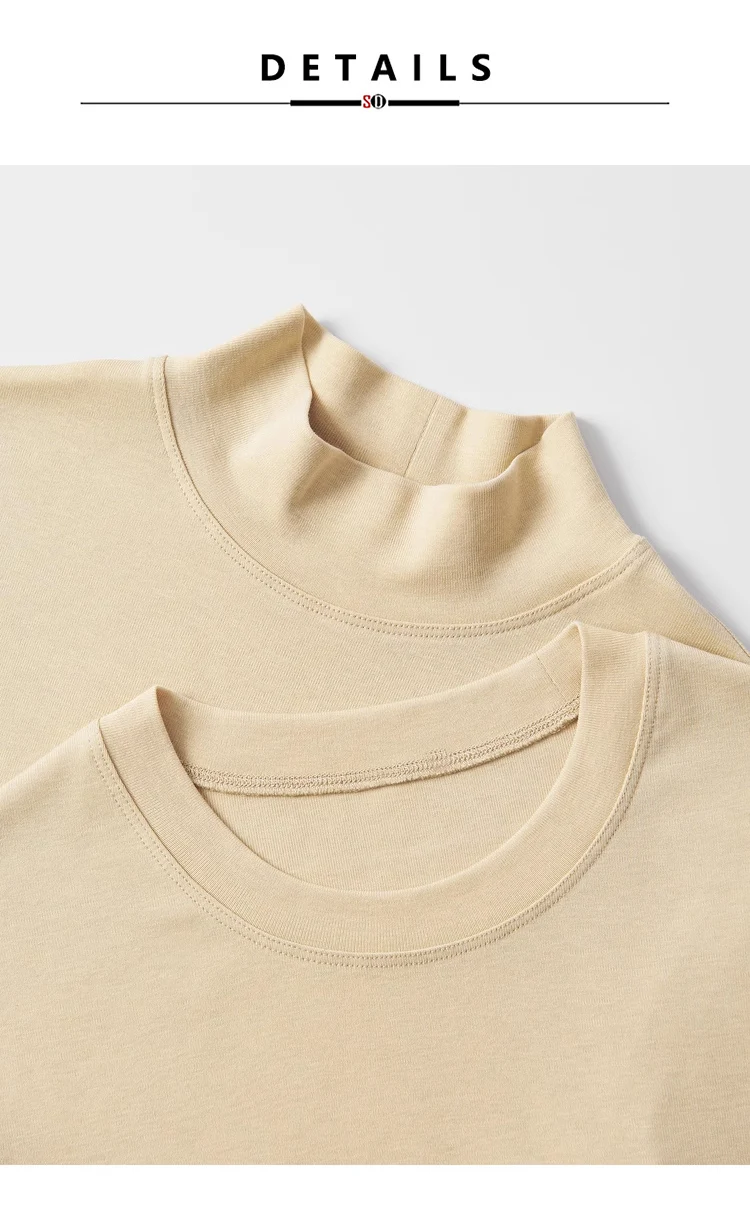 SuyaDream, Damen-T-Shirt, 28 % Wolle, 37 % Baumwolle, lange Ärmel, solides Basic-Thermo-Shirt, Herbst-Winter-Top 2025, Herbst-Winter-Top – Detail 5
