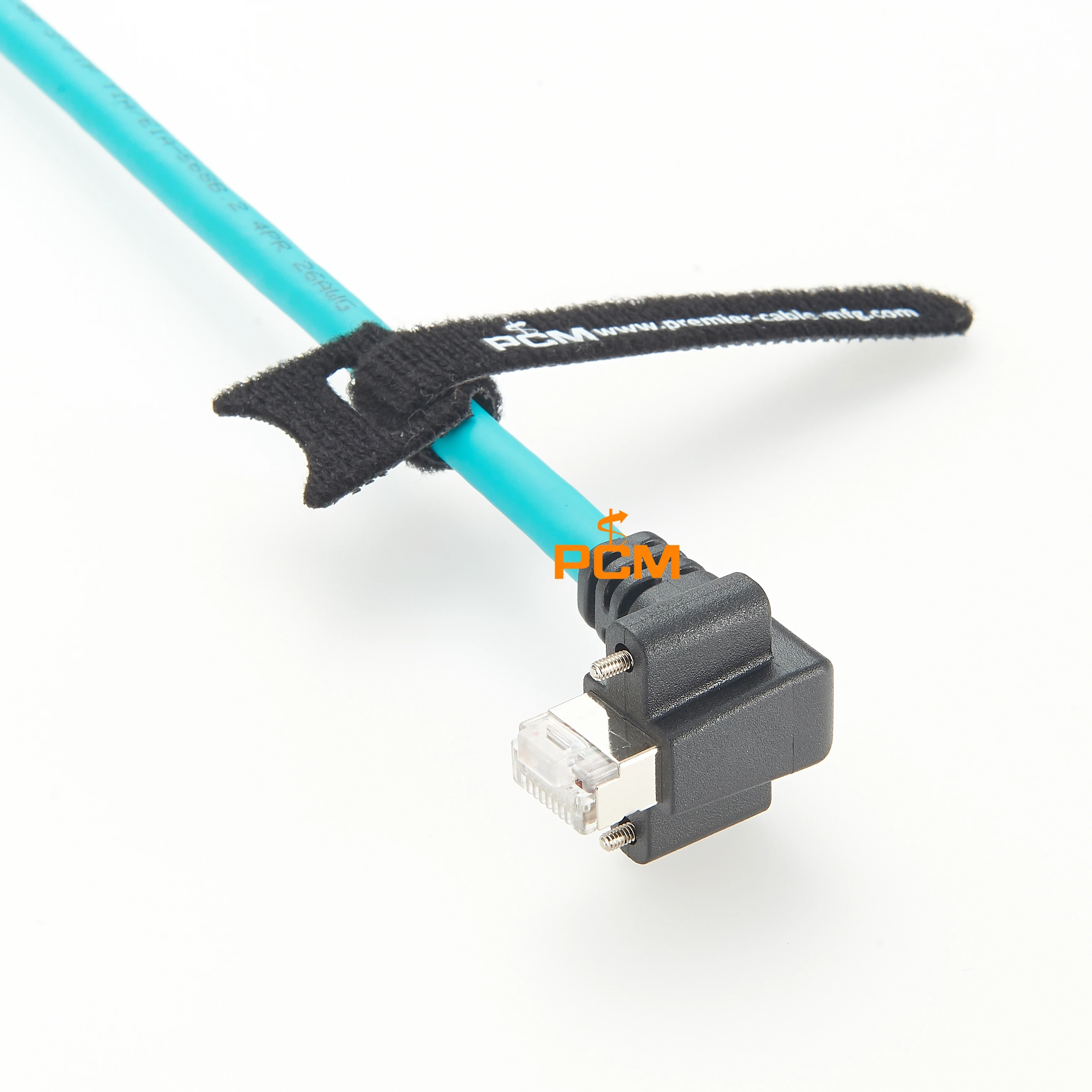 Cat6a Locking RJ45 Up Down Angle Drag Chain Ethernet Cable for LAN GigE Vision Camera PoE Controller Switch Cognex Baumer Sony