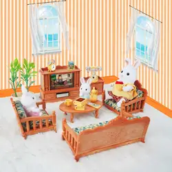 Juguetes familiares del bosque, artículos en miniatura, casa de muñecas, juego de muebles, juguetes para niñas, Escena de tienda, Compatible, Ideas creativas de simulación en miniatura