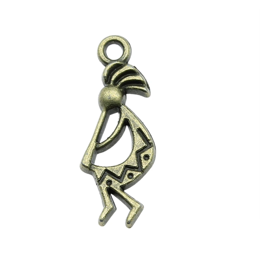 WYSIWYG 20pcs 24x9mm Pendant Tribal Shamans Native Kokopelli Charm Pendants For Jewelry Making Rain God Pendants