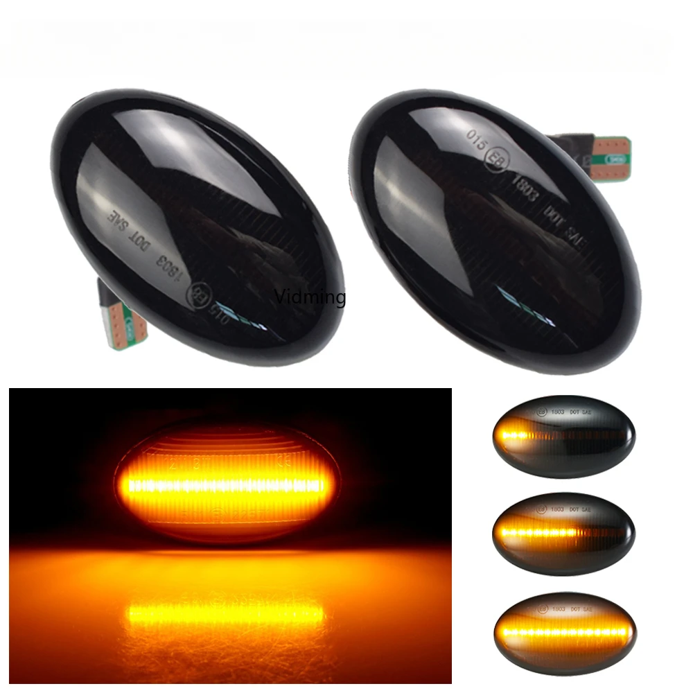 For Mercedes Benz Smart W450 W452 A-Class W168 Vito W639 W447 Citan W415 2pcs LED Dynamic Turn Signal Side Marker Blinker Light