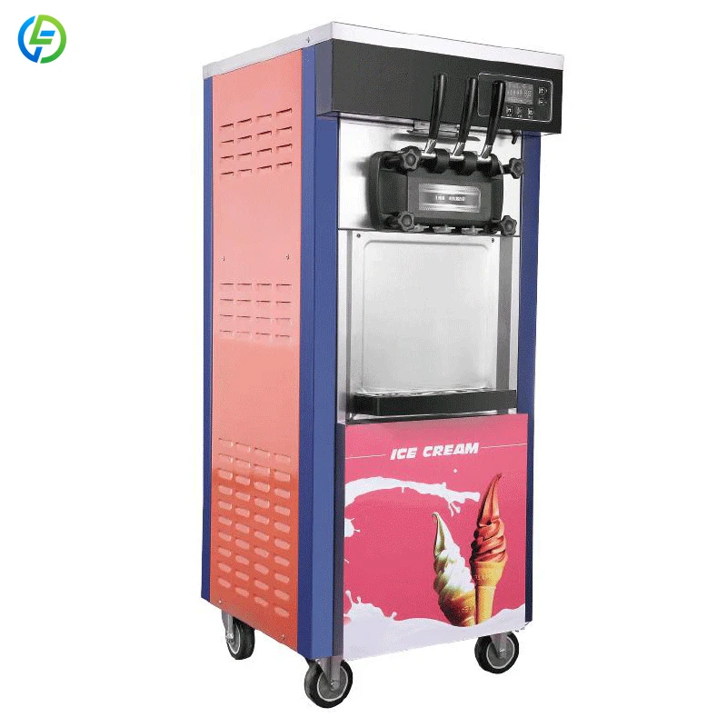 Machines à fabriquer des glaces personnalisées, 22-28L/H, machine à glaces à la crème 3 saveurs, machine à glaces molles commerciale pour les entreprises, prix