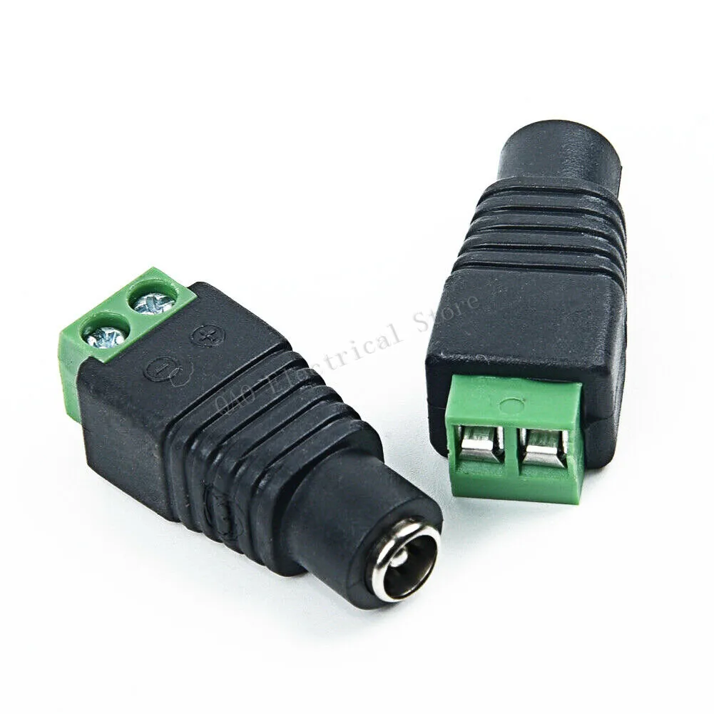 5pcs Female +5 pcs Male DC connector 2.1*5.5mm Power Jack Adapter Plug Cable Connector for 3528/5050/5730 led strip light